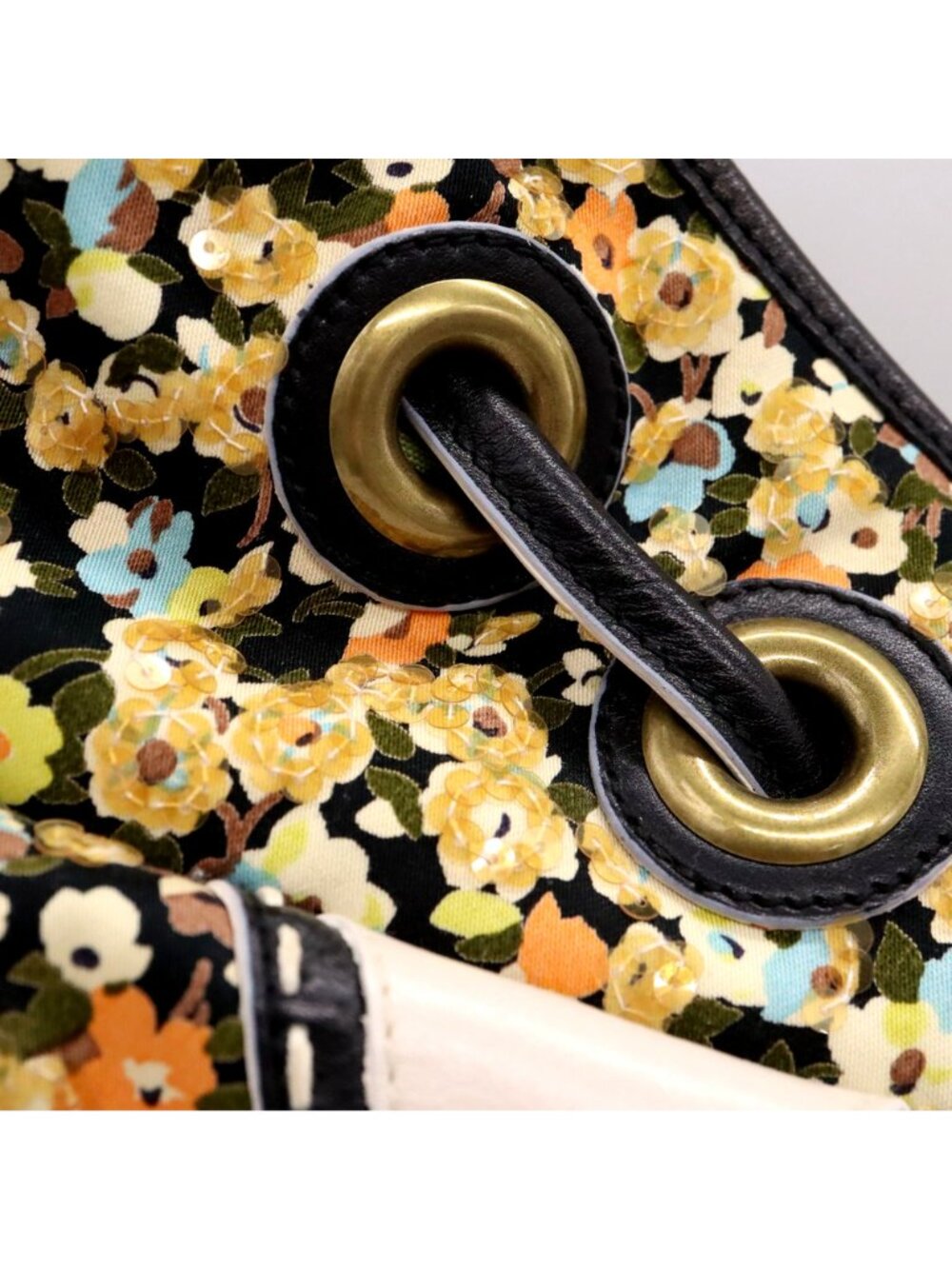 Rare Vtg Early 2000's Isabella Fiore Floral Hobo Purse Leather Tassels Boho Y2K - Picture 2 of 16